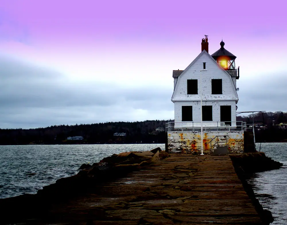 A Maine Landmark the Rockland Breakwater Lighthouse. Best Photography spot in Maine