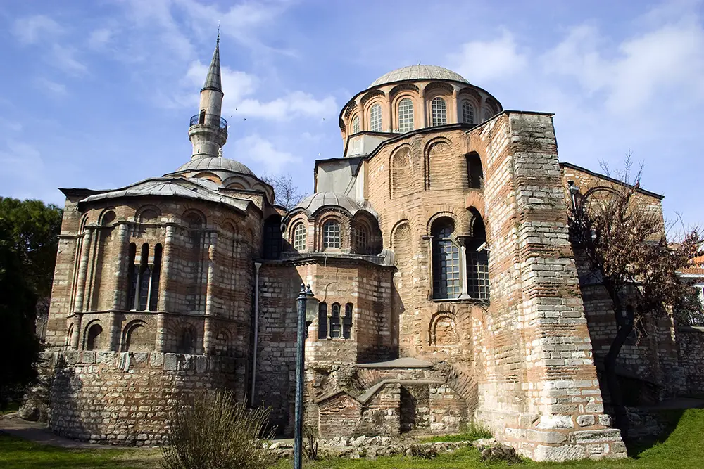 Exterior view of Chora church or Kariye Camii in Istanbul. The best photography spots in Istanbul