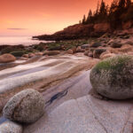 Sunset Otter cliff in Maine USA 1