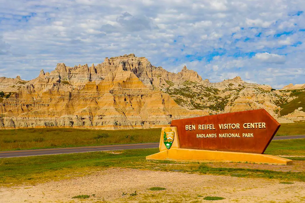 Ben Reifel Visitor Center Sign in. Badlands National Park Best Photography Spots