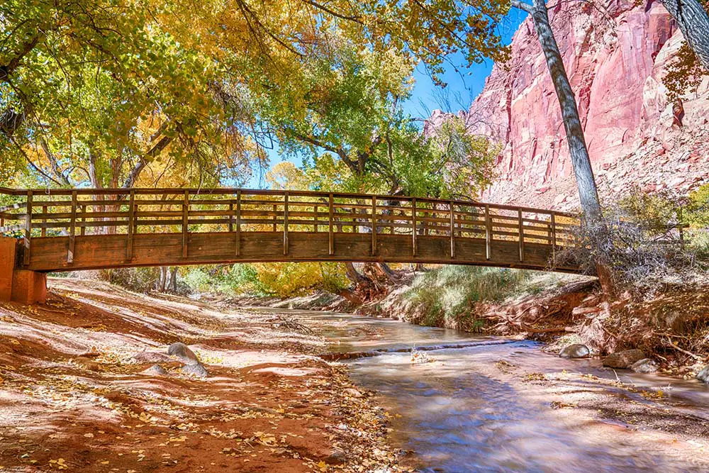 Bridge Over the Fremont River. Best Photography Spots in Capitol Reef National Park