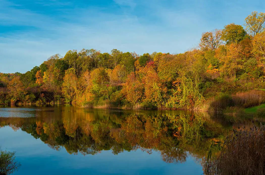Indigo Lake in fall. Best Places to Photograph Cuyahoga Valley National Park