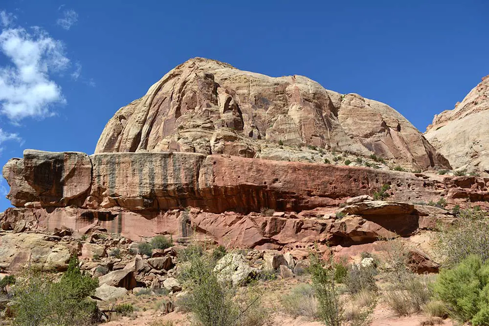 Lower South Desert Overlook and Castle Rock. Best Photography Spots in Capitol Reef National Park