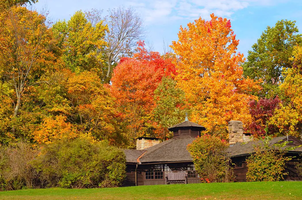 Park shelter in autumn. Best Places to Photograph Cuyahoga Valley National Park