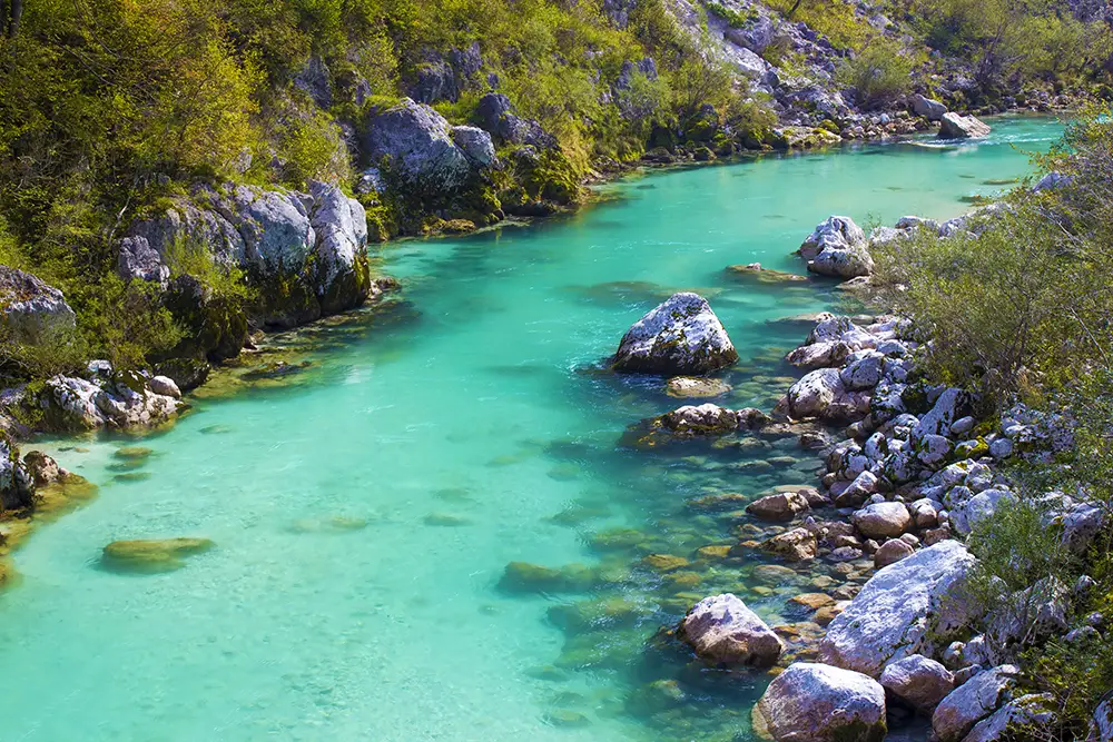 Soca river in Slovenia. The best Photography spots in Slovenia
