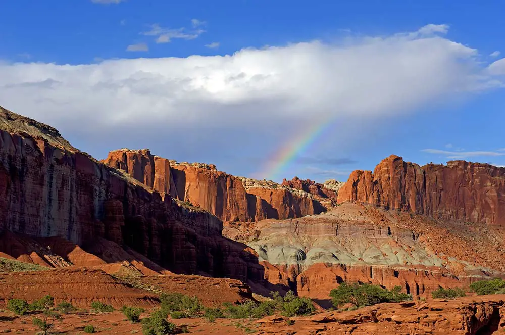 Sunset Capitol Reef National Park at Panorama Point. Best Photography Spots in Capitol Reef National Park