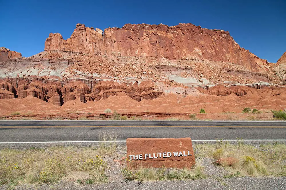 The Fluted Wall at Capitol Reef National Park. Best Photography Spots in Capitol Reef National Park