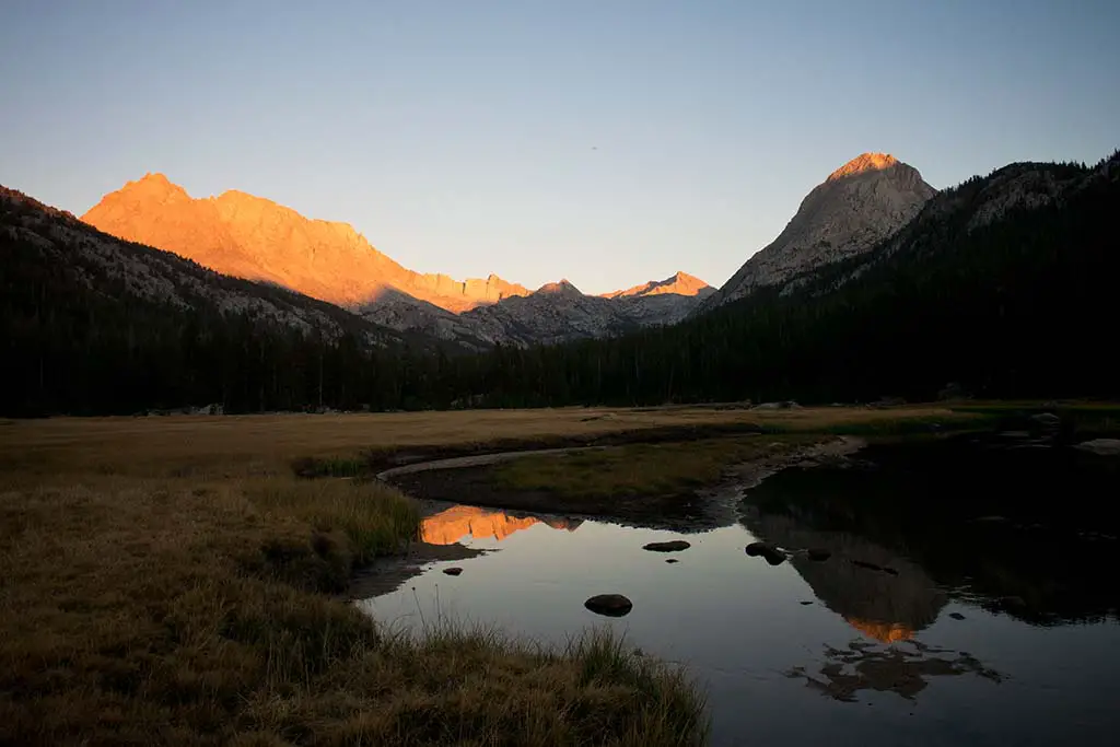 Alpine Glow in Evolution Valley. Best Photography Spots in Kings Canyon National Park