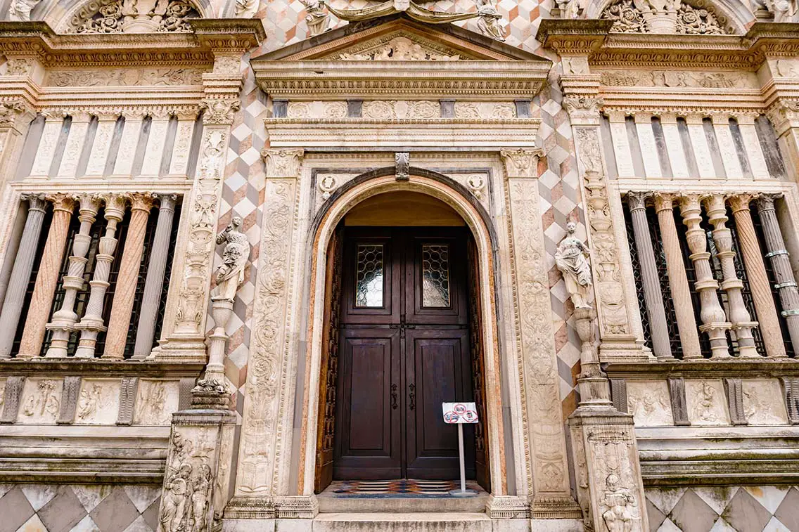 Central entrance to the Colleoni Chapel Best Photography Spots in Bergamo