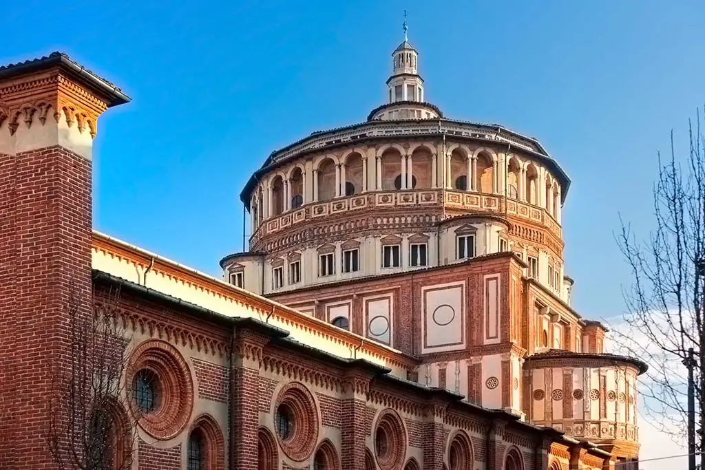 Church of Santa Maria delle Grazie. Home of the famous Cenacolo from Leonardo da Vinci. Photography Spots in Milan