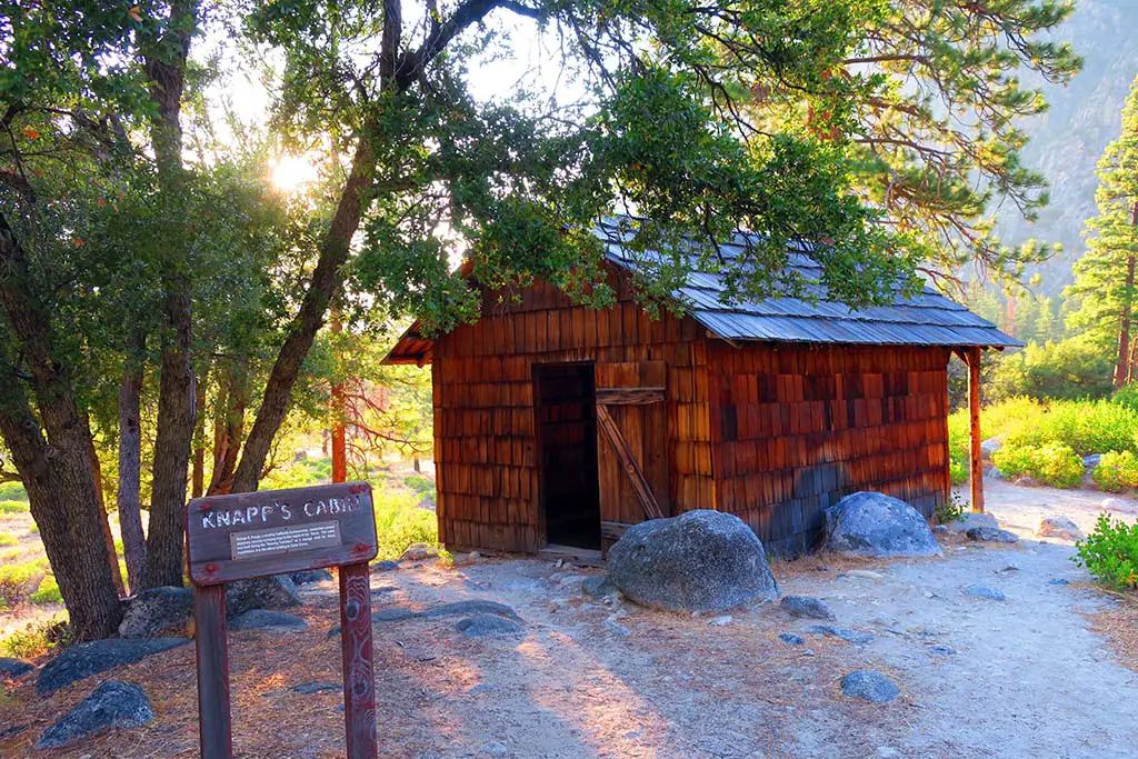 Rustic old wood shingle cabin. Best Photography Spots in Kings Canyon National Park