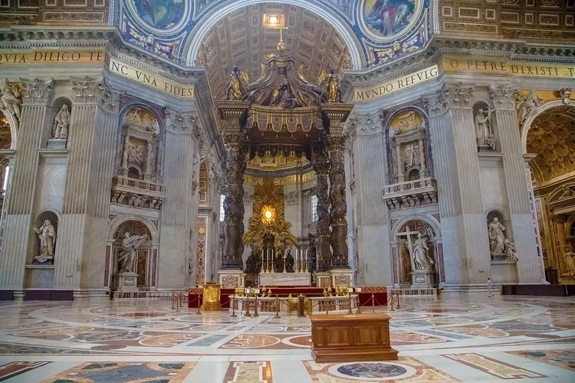 Above the Tomb of Saint Peter. Best Photography Spots in Vatican City