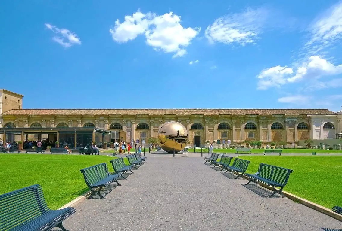 Chiaramonti museum under the blue sky. Best Photography Spots in Vatican City