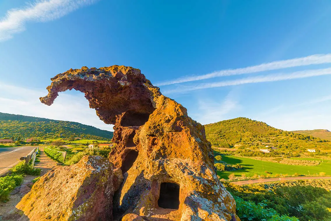 Elephant Rocks under a blue sky in Sardinia. Best Natural Wonders in Italy