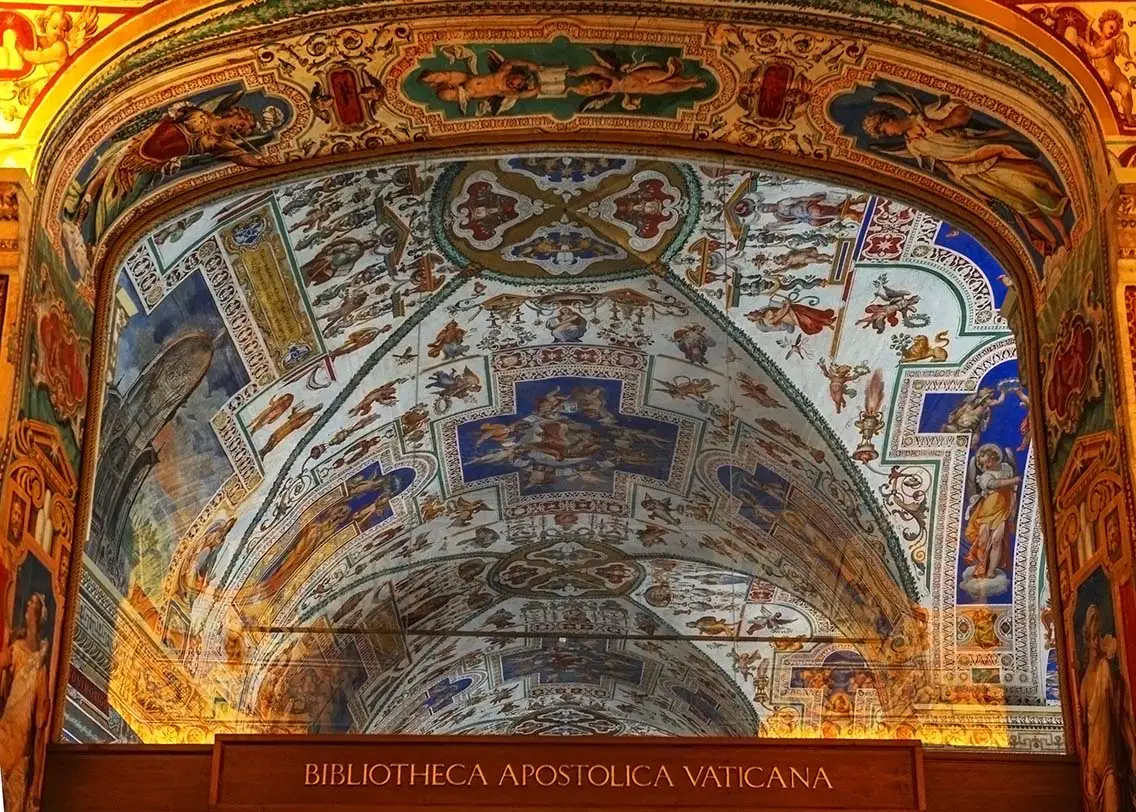 Entrance to Vatican apostolic library. Best Photography Spots in Vatican City