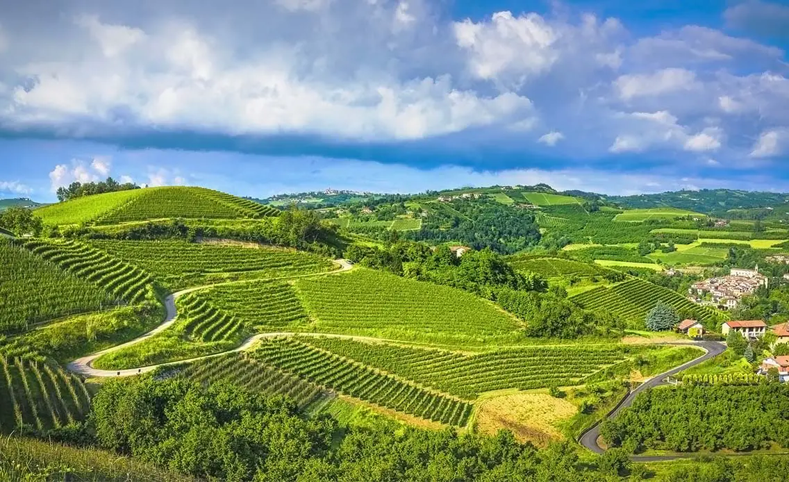 Langhe vineyards panorama. Best Natural Wonders in Italy