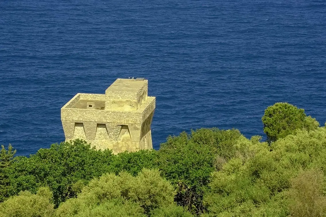 Punta Campanella landscape of sorrentos peninsula and gulf. Best Photography Spot in Sorrento