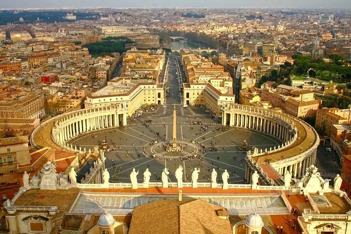 Saint Peters Square from Vatican City. Best Photography Spots in Vatican City