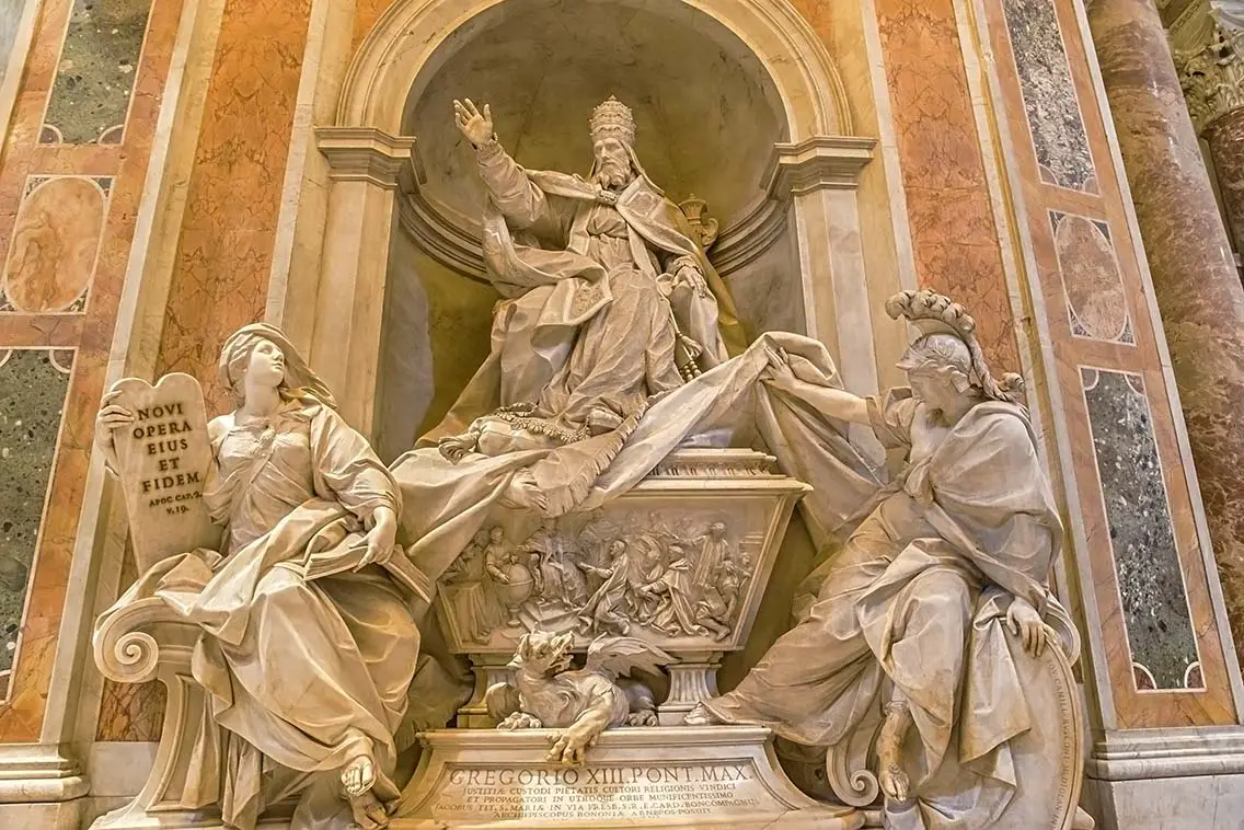 The tomb of Gregorio XIII in Saint Peter s Basilica. Best Photography Spots in Vatican City