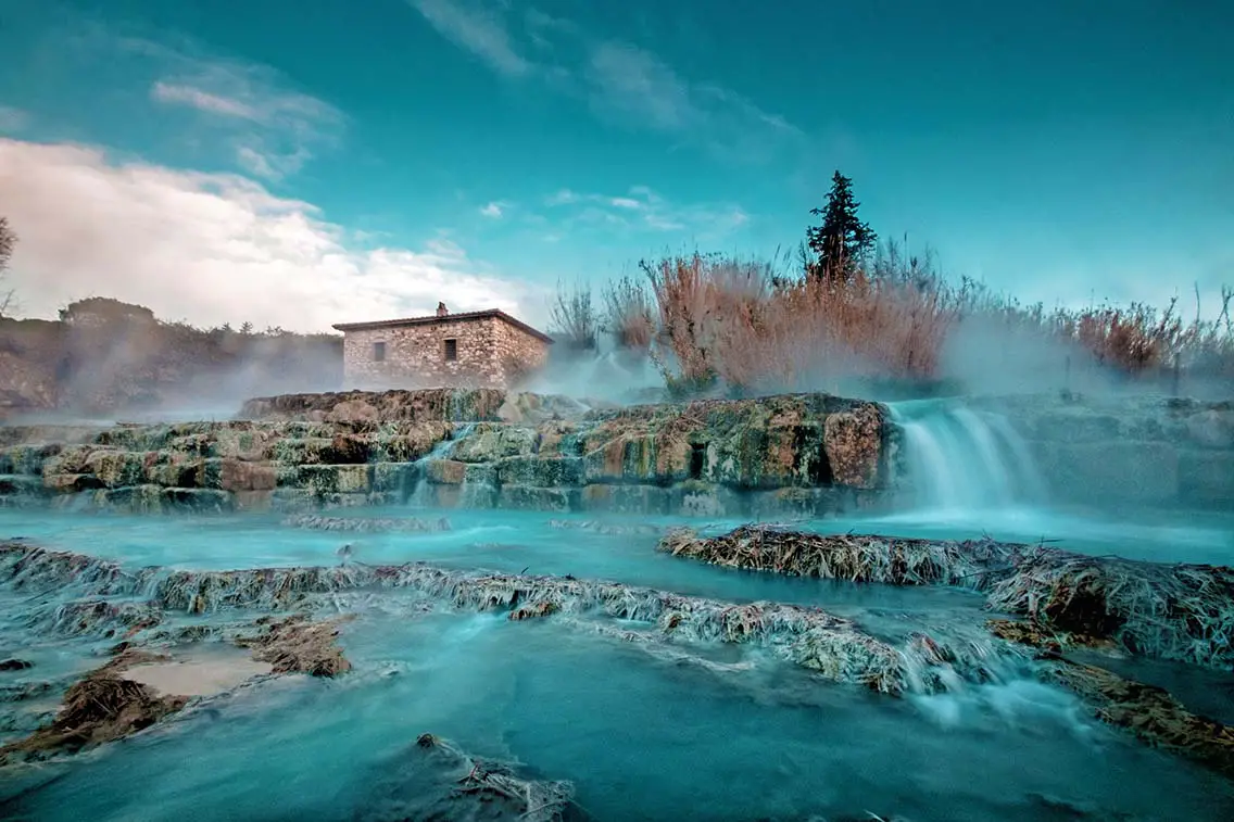 Thermal bath in Tuscany. Best Natural Wonders in Italy