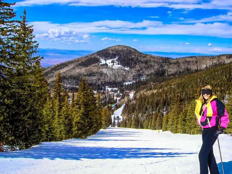 A View From the Top of Ski Santa Fe. Best Photography Spots in Santa Fe New Mexico.