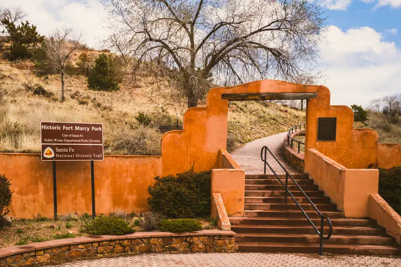 Fort Marcy Park near downtown Santa Fe. Best Photography Spots in Santa Fe New Mexico.