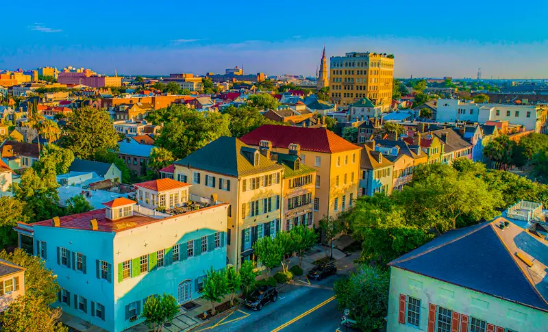 Rainbow Row in Charleston South Carolina SC. Best Photography Spots in Charleston.