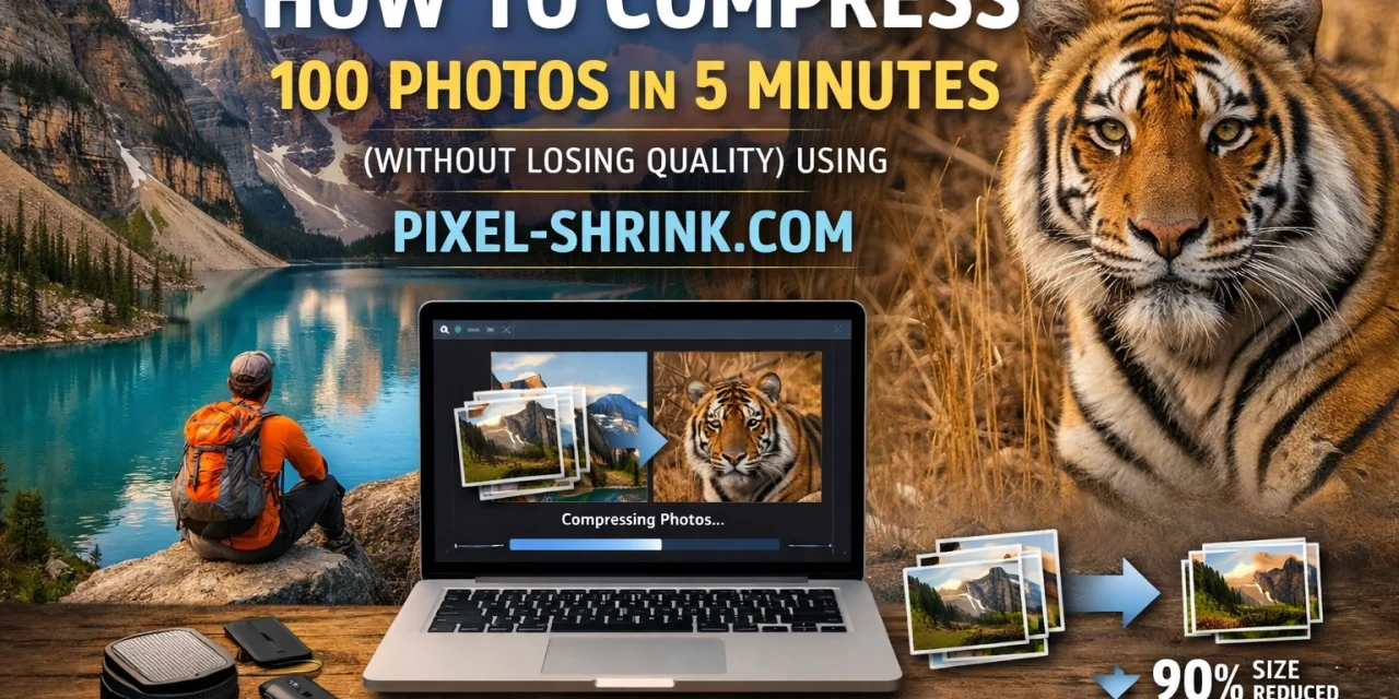 How to Compress 100 Photos in 5 Minutes (Without Losing Quality) Using Pixel-Shrink.com : Sponsored by Proshoot.io