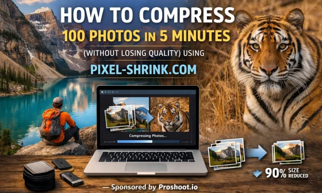 How to Compress 100 Photos in 5 Minutes (Without Losing Quality) Using Pixel-Shrink.com : Sponsored by Proshoot.io