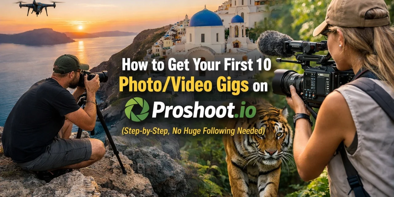 How to Get Your First 10 Photo/Video Gigs on Proshoot.io (Step-by-Step, No Huge Following Needed)