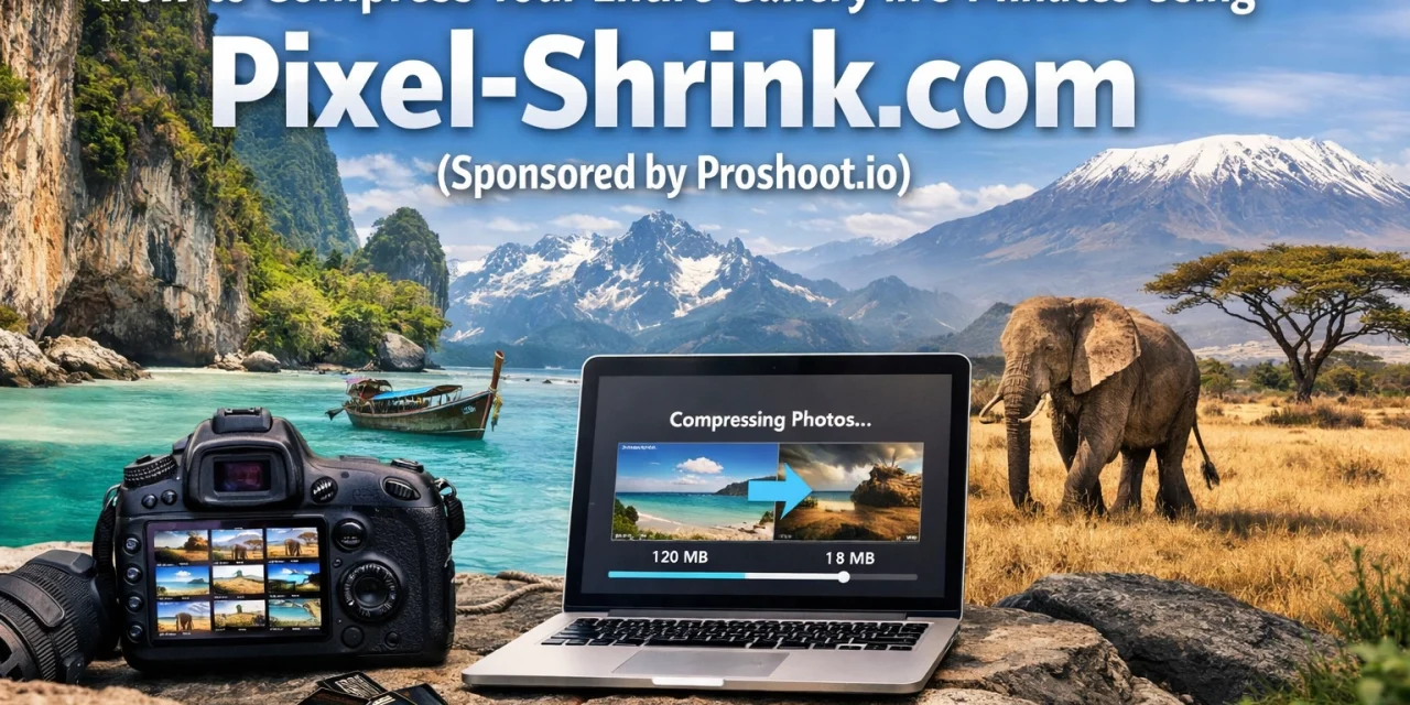 How to Compress Your Entire Gallery in 5 Minutes Using Pixel-Shrink.com (Sponsored by Proshoot.io)